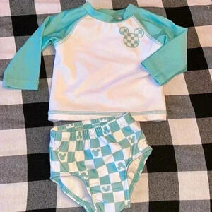 DISNEY BABY 2pc swim suit swim set 0-3mos